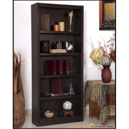 CONCEPTS IN WOOD Concepts In Wood MI3072-E Single Wide Bookcase; Espresso Finish 5 Shelves MI3072-E